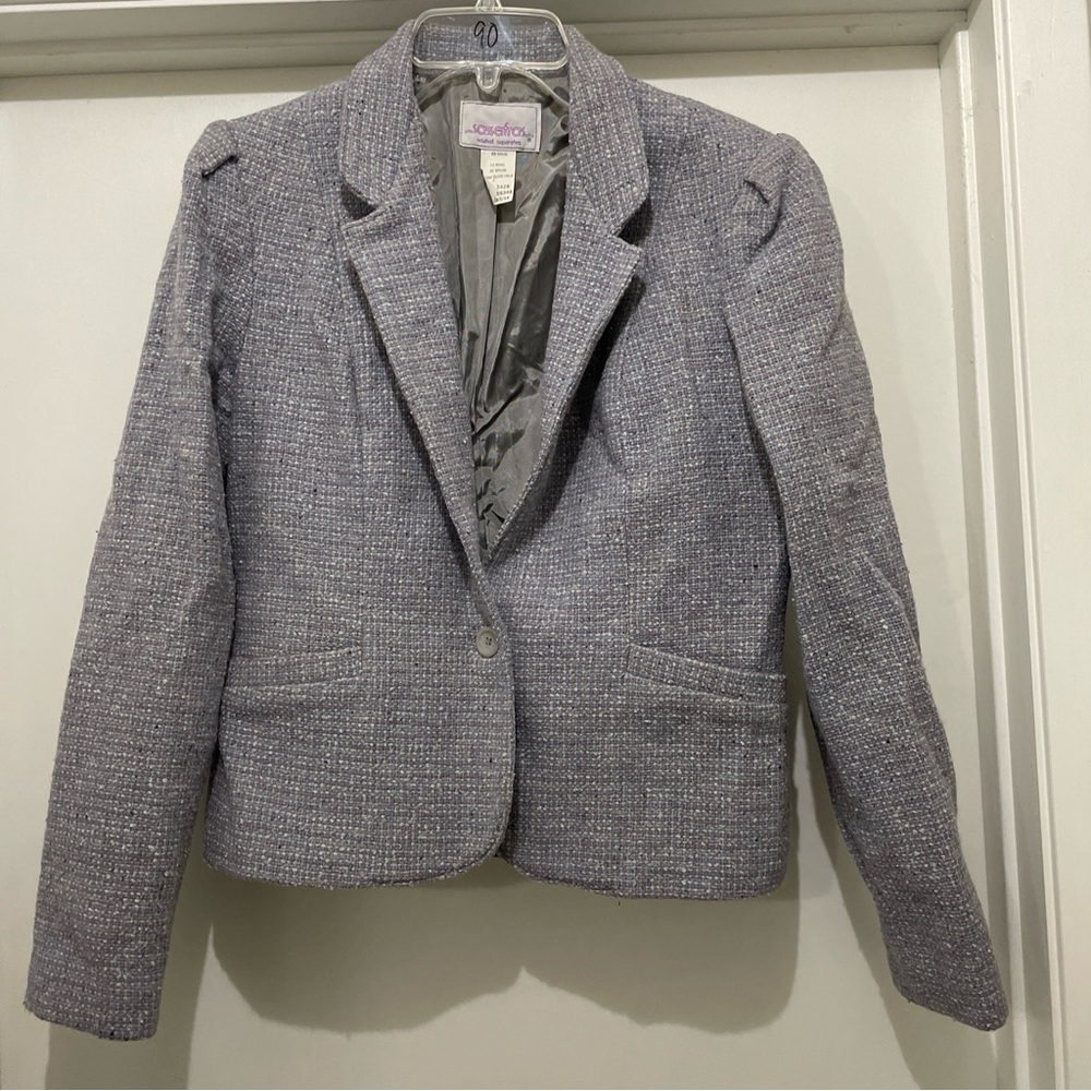 Vintage 1980s Sassafras wool blend blazer. Size 13/14.